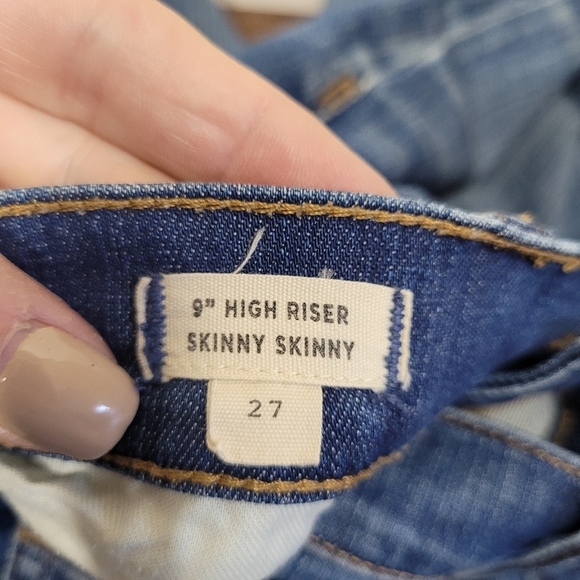 EUC Madewell Jeans Women's sz 27 9" High Riser Skinny Skinny Raw Hem Ankle Jean - Picture 7 of 11